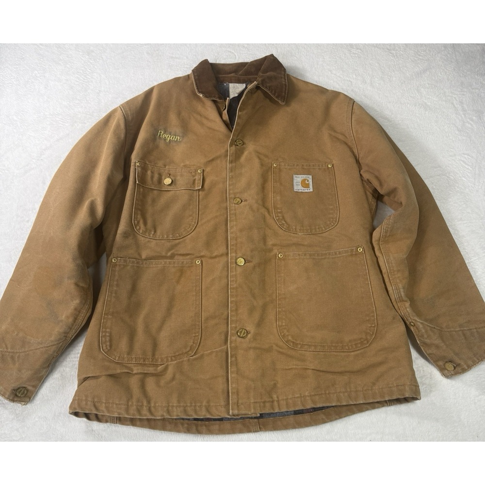 Vintage 1989 100-Year Anniversary Carhartt Chore Coat Quilted Rare USA Made XL